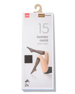 kniekousen 15denier anti-ladder mat - 2 paar
