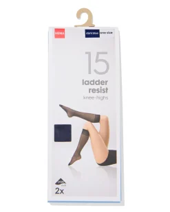 kniekousen 15denier anti-ladder mat - 2 paar