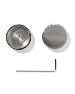 knop roede 29mm rvs - 2 stuks