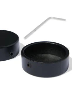 knop roede 29mm zwart - 2 stuks