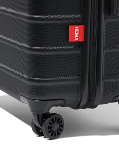 koffer ABS 43x25x66 zwart met TSA slot