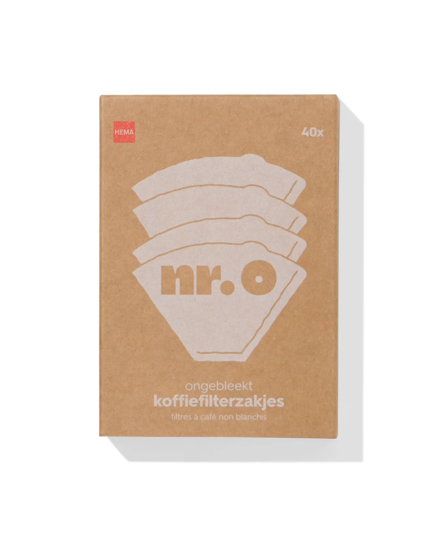 koffiefilterzakjes nr.0 ongebleekt - 40 stuks