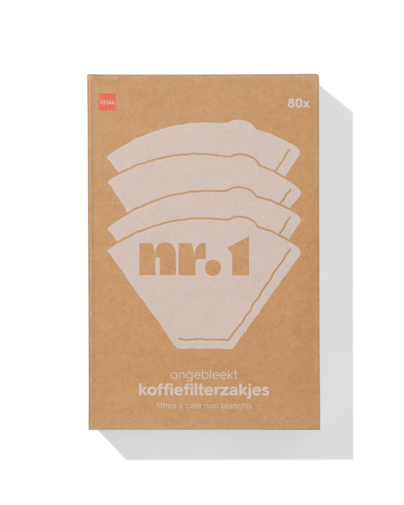 koffiefilterzakjes nr.1 ongebleekt - 80 stuks
