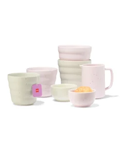 koffiekopje 200ml Trend aardewerk roze spikkels