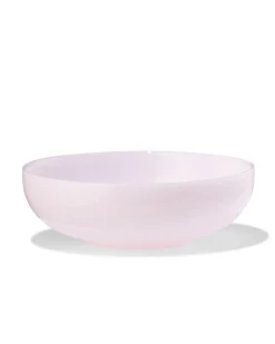 kom Ø14.5cm glas roze marmereffect