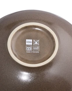 kom Ø15cm Puur aardewerk donkerbruin