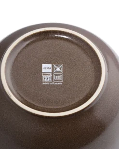 kom Ø14cm Puur aardewerk donkerbruin