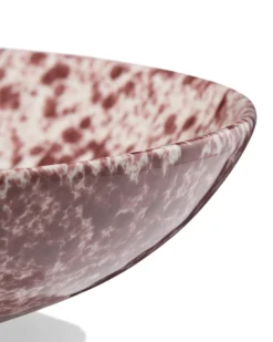 kom Ø15cm Trend aardewerk bordeauxrood spikkel