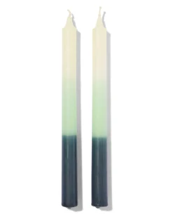 korte huishoudkaarsen dip-dye - 2 stuks