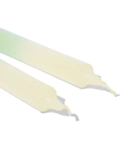 korte huishoudkaarsen dip-dye - 2 stuks