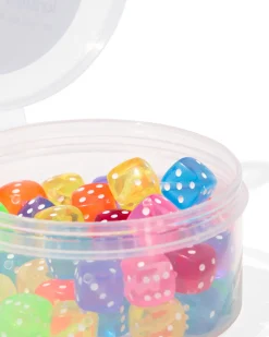 kralenmix glas dobbelsteen