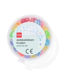 kralenmix glas dobbelsteen