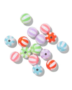 kralenmix glas rond strepen