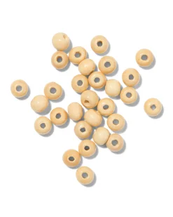 kralenmix hout rond
