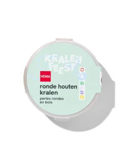 kralenmix hout rond