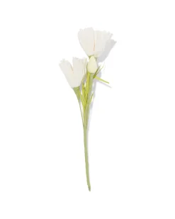 kunstbloem 24cm papier wit
