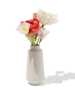kunstbloem 24cm papier wit