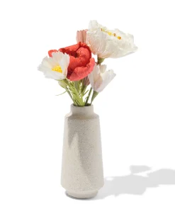 kunstbloem klaproos 23cm papier rood