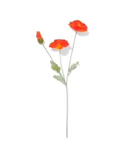 kunstbloem klaproos 55cm rood