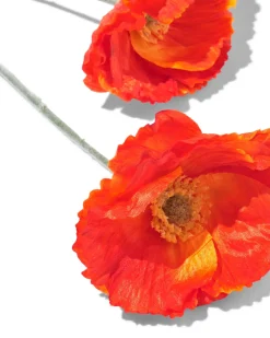 kunstbloem klaproos 55cm rood
