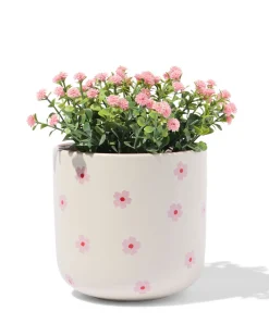 kunstplant ⌀10x10cm rechtop bloemetjes