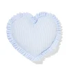 kussen 35x40x12cm hart ruchees strepen