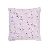 kussenhoes 50x50cm katoen bloemen roze