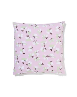 kussenhoes 50x50cm katoen bloemen roze