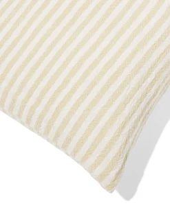 kussenhoes 50x50cm katoen strepen bruin