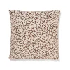 kussenhoes 50x50cm velours stippen bruin