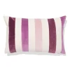 kussenhoes 50x30cm velours strepen roze
