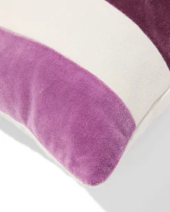kussenhoes 50x30cm velours strepen roze