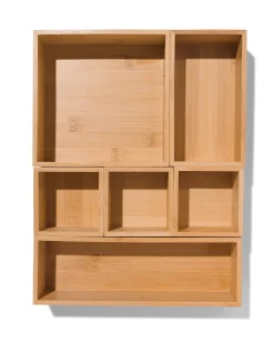 lade organizer 32,5x25x5,5 6-delig bamboe