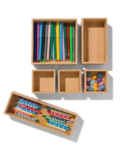 lade organizer 32,5x25x5,5 6-delig bamboe