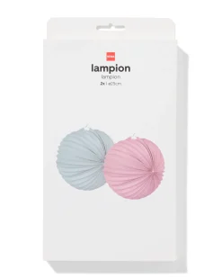 lampion 25x25cm floraal - 2 stuks