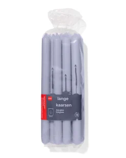 lange huishoudkaarsen ⌀2.2x29cm glad lila - 12 stuks