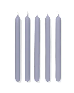 lange huishoudkaarsen ⌀2.2x29cm glad lila - 12 stuks