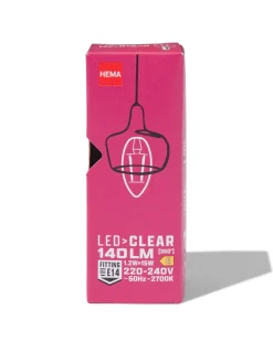 led kaars clear E14 1.2W 140lm