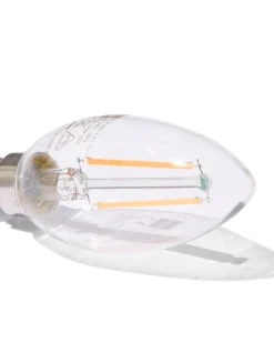 led kaars clear E14 2.9W 470lm dim