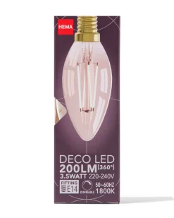 led kaars goud E14 3.5W 200lm