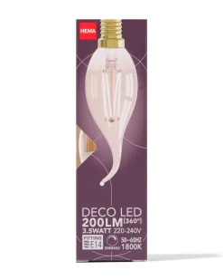 led kaars tip goud E14 3.5W 200lm