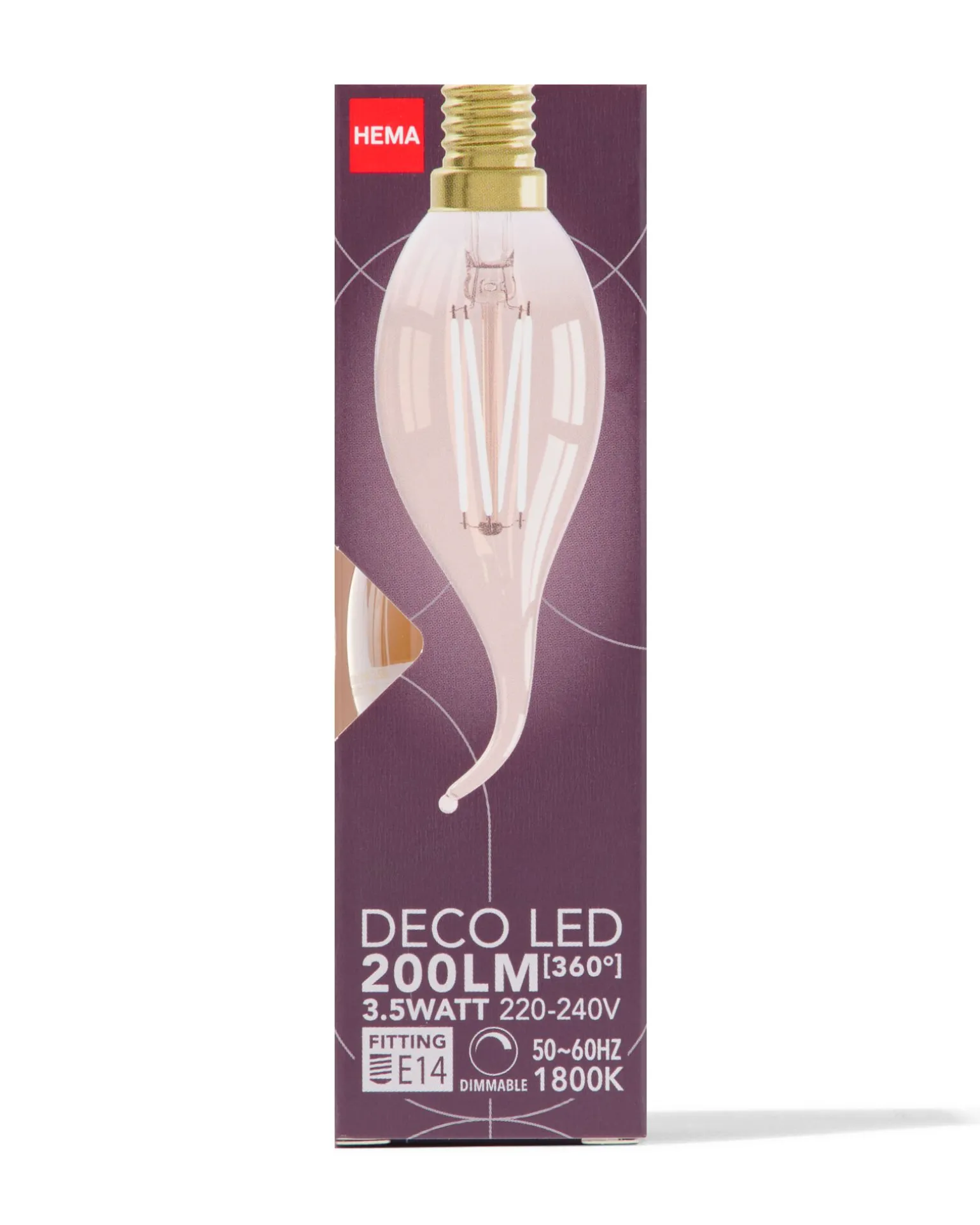led kaars tip goud E14 3.5W 200lm