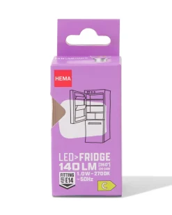 led koelkast clear E14 1.0W 140lm