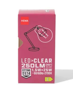 led kogel clear E14 1.5W 250lm