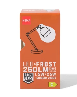 led kogel frost E27 1.5W 250lm