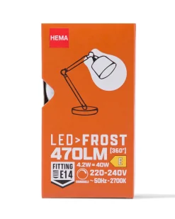 led kogel glass frost E14 4.2W 470lm dim