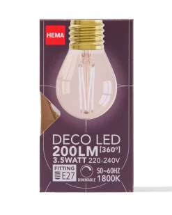 led kogel goud E27 3.5W 200lm