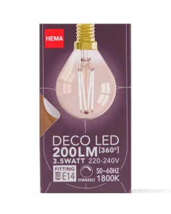 led kogel goud E14 3.5W 200lm