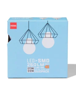led kogel smd E14 1.8W 250lm - 2 stuks