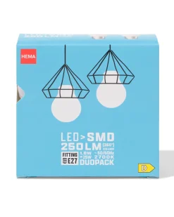 led kogel smd E27 1.8W 250lm - 2 stuks